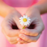flower held gently