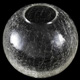 Clear, cracked, glass bowl