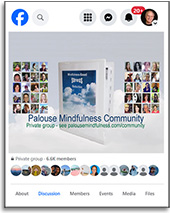 screenshot of the Palouse Mindfulness Facebook page