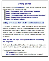 screenshot of the new Getting Started page