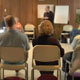 instructor in front of a small group