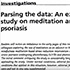 Pesquisas - Analisando os dados: estudo sobre meditação, terapia UVB/PUVA e psoríase (imagem de artigo de pesquisa)